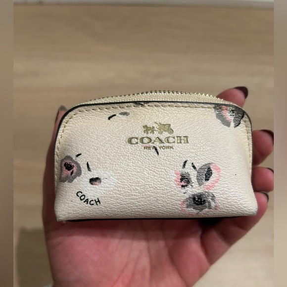 COACH Cherry Blossom Leather Coin Purse - Picture 3 of 3